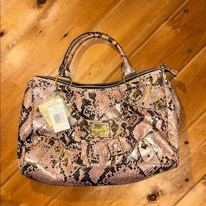 Vintage baby phat 90s Y2K pink snakeskin stuffed purse NWT